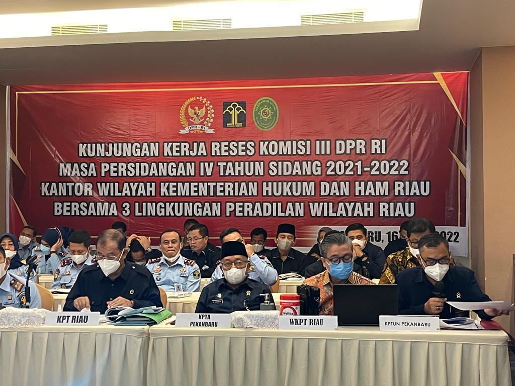 KUNKER KE RIAU, KOMISI III NYATAKAN TIDAK AKAN INTERVENSI HAKIM