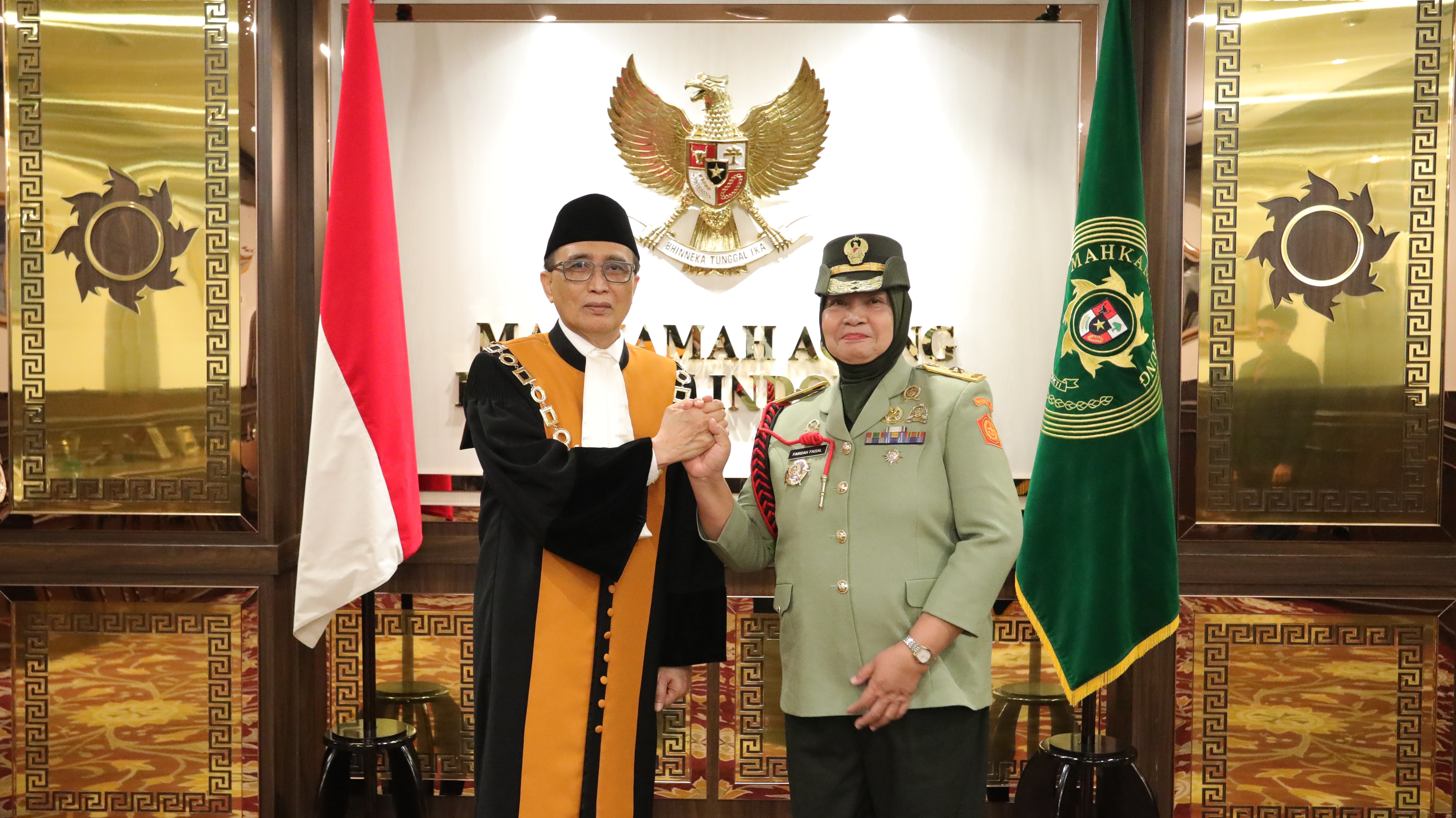 KETUA MA LANTIK BRIGJEN TNI FARIDAH FAISAL SEBAGAI KEPALA PENGADILAN MILITER UTAMA