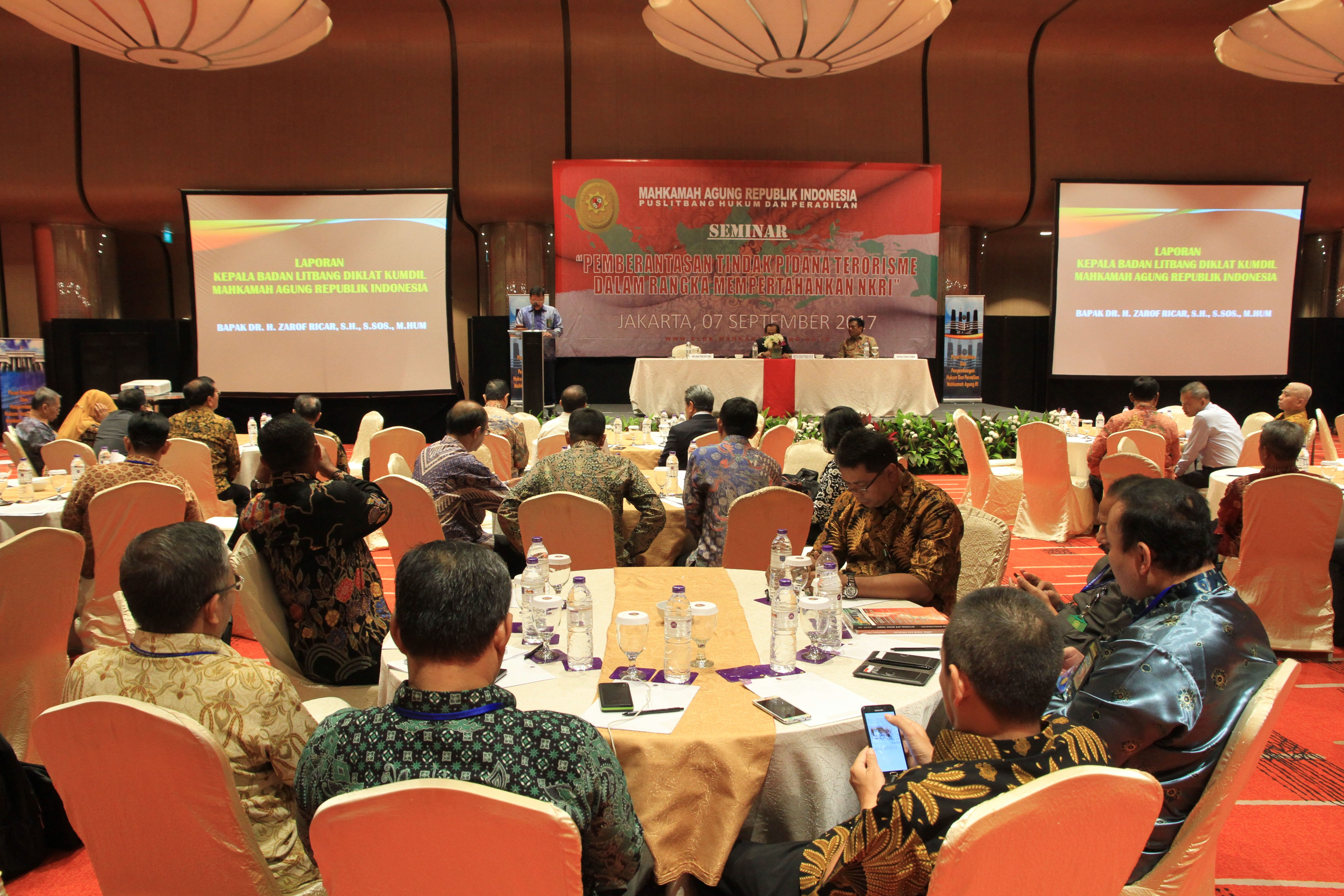 SEMINAR SEHARI TENTANG â€œPEMBERANTASAN TINDAK PIDANA TERORISME DALAM RANGKA MEMPERTAHANKAN NKRIâ€