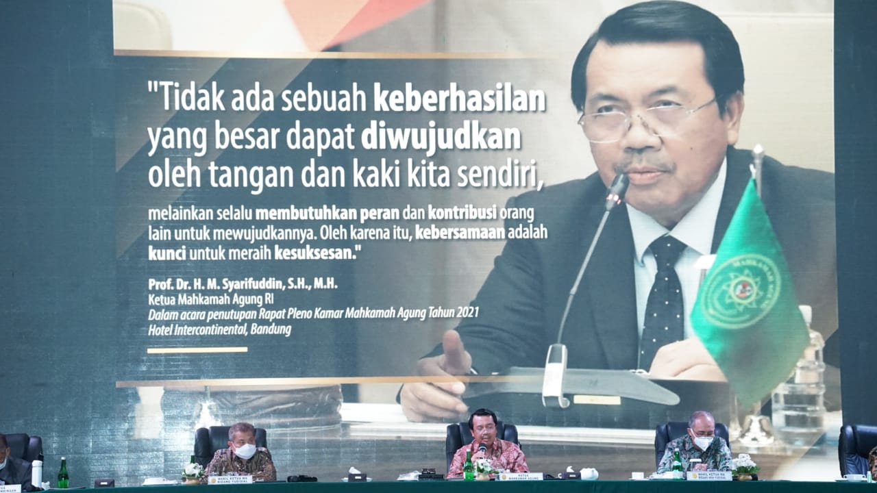 KETUA MA : KESEPAKATAN KAMAR TIDAK CUKUP DIRUMUSKAN AJA, YANG TERPENTING HARUS MEMATUHI SECARA KONSEKOEN DAN KONSISTEN